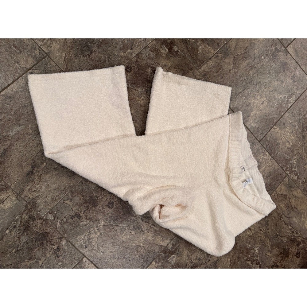 Aerie Lounge‎ Pants Wide Leg Terry Comfy Casual Cream XL Women's